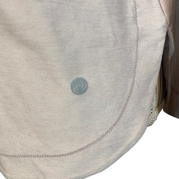 Apana Blush Pink Cowl Neck Athletic Long Sleeve Hooded Sweatshirt Women Sz S - Picture 7 of 11